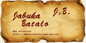 Jabuka Batalo vizit kartica